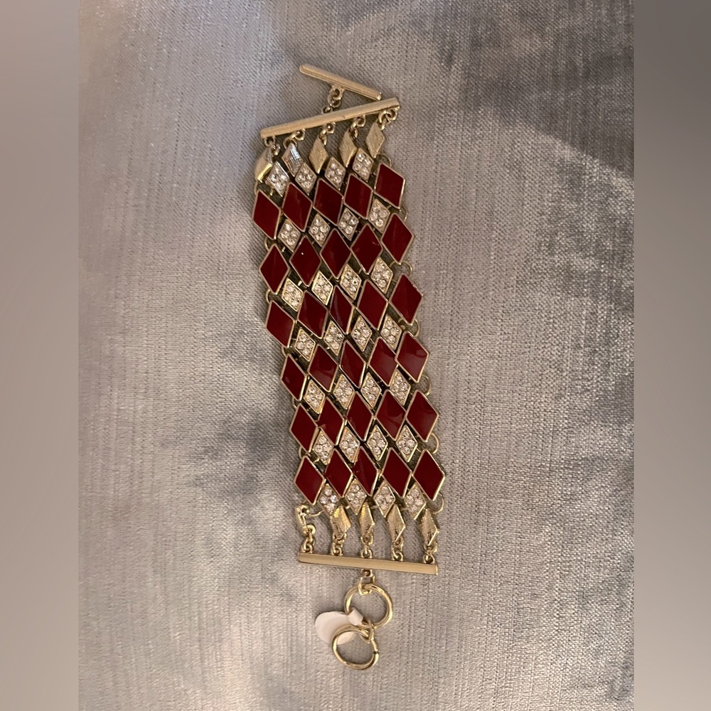 Crimson & Crystal Bracelet